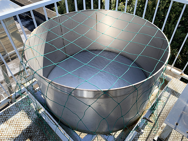 Large stainless-steel basin