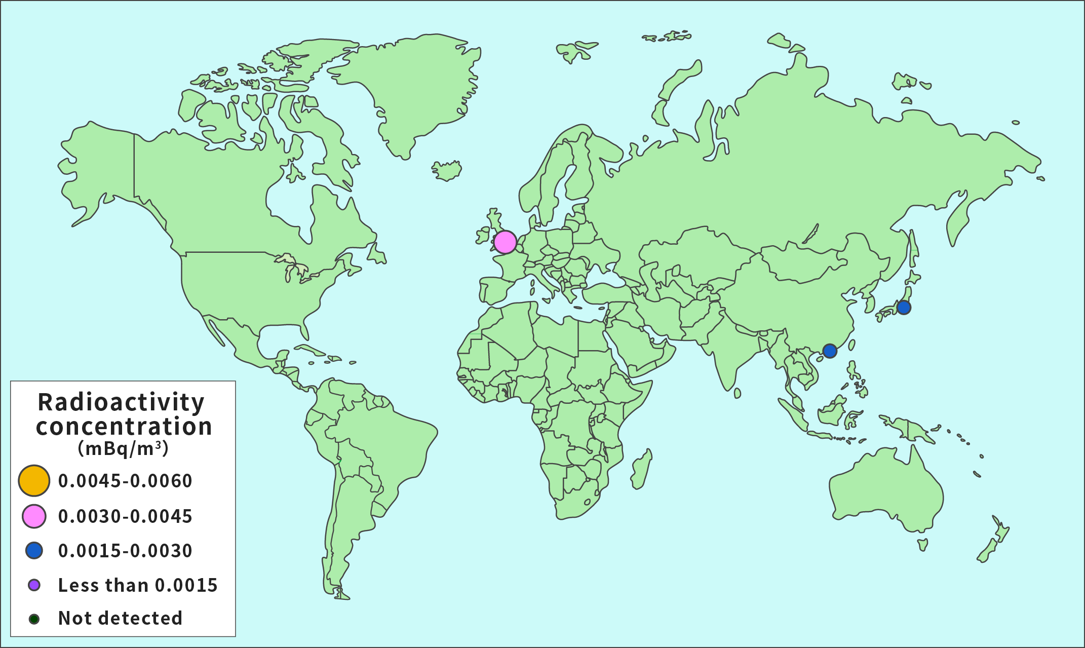 Results of Surveys on Airborne Dust at Various Places in the World (2000)