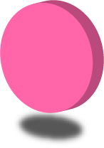 現在地にはピンク色の丸いアイコンが表示されます。